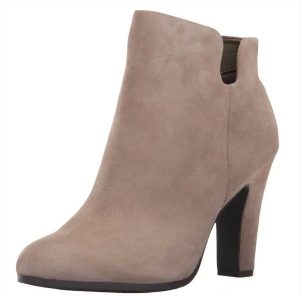 NWT Sam Edelman Shelby Suede Ankle Boots 11 Tan Putty Beige Booties Heeled